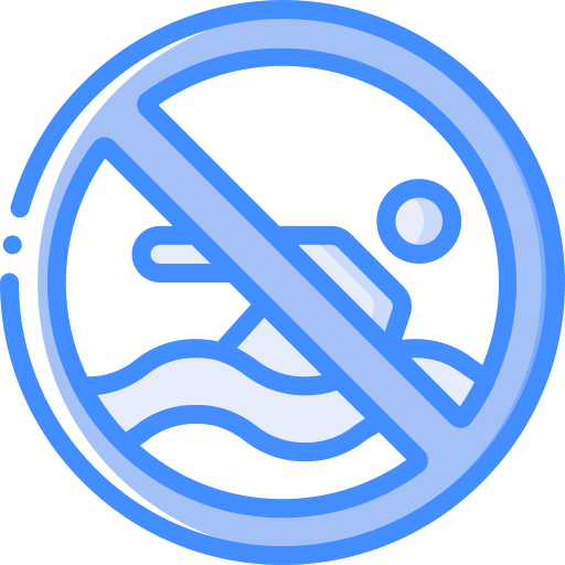 No swimming